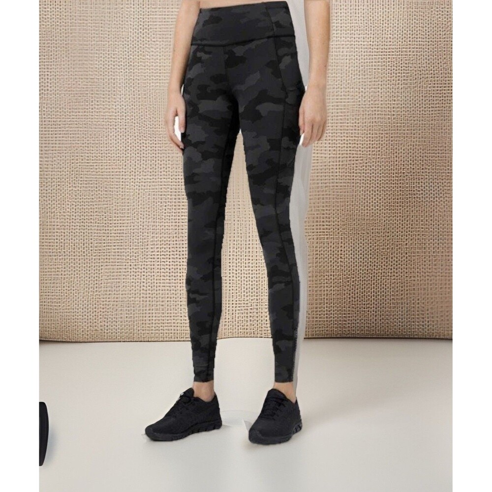 Lululemon Fast  Free  ankle Tight Heritage 365 Camo Deep Coal Multi Sz 6